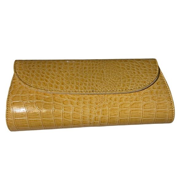 Clutch purse/bag, evening bag, Yellow, with 2 straps,New Without Tags - Picture 1 of 13